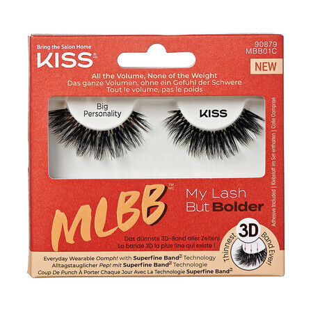 Gene False My Lash But Bolder, Big Perosnality, 1 Paar, Kiss