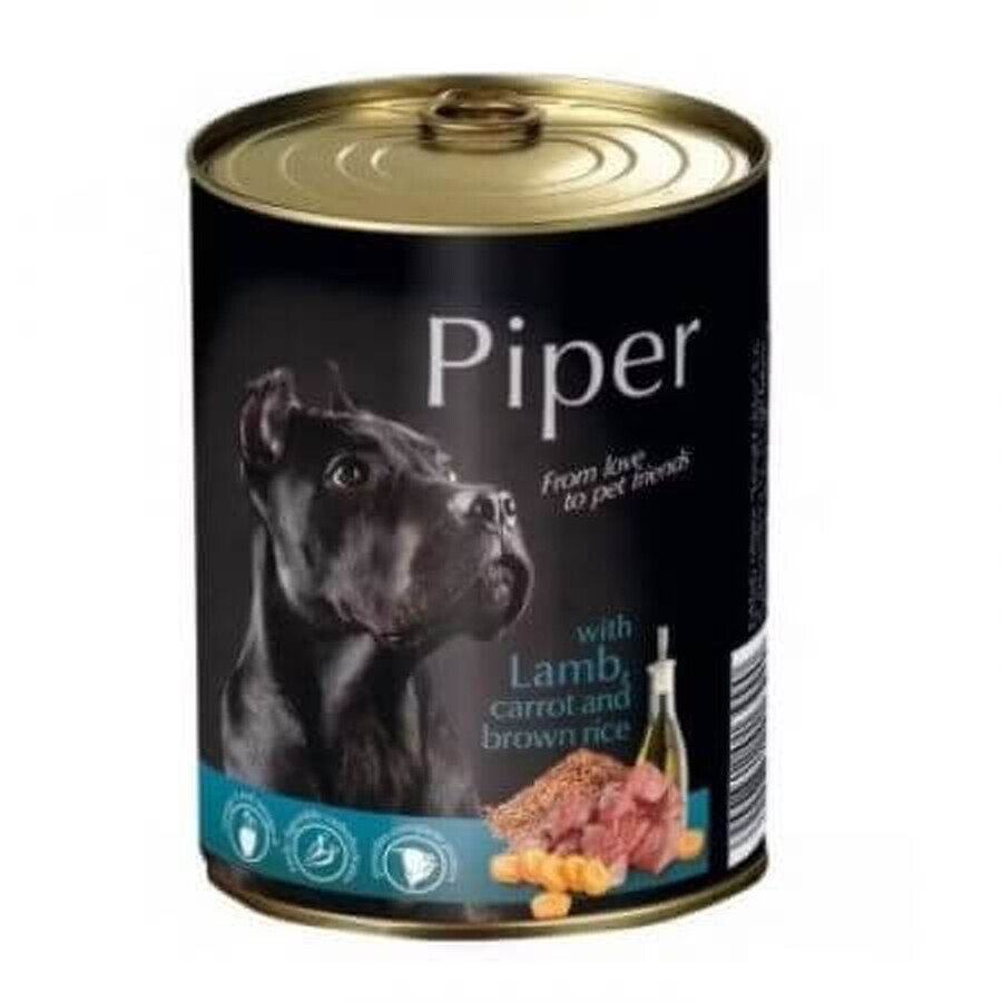 Wet food for dogs with lamb, carrots and brown rice Adult, 400 g, Pepper