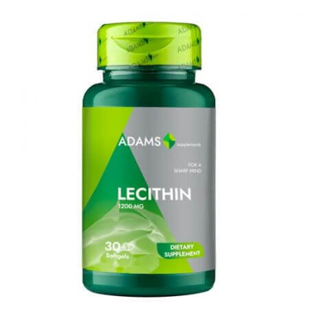 Lecitina, 1200mg, 30 capsule, Adams Vision