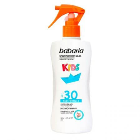 Lotiune spray cu protectie solara SPF 30 pentru copii, 200 ml, Babaria