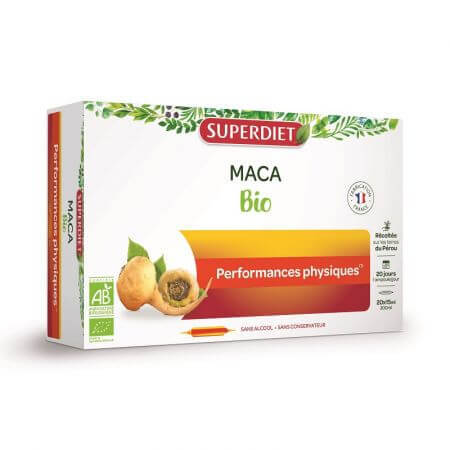 Maca Bio, 20 fiole x 15 ml, Superdiet