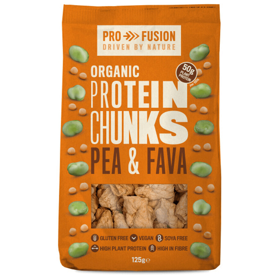 Organic gluten-free textured pea and broad bean protein, 125 g, Profusion