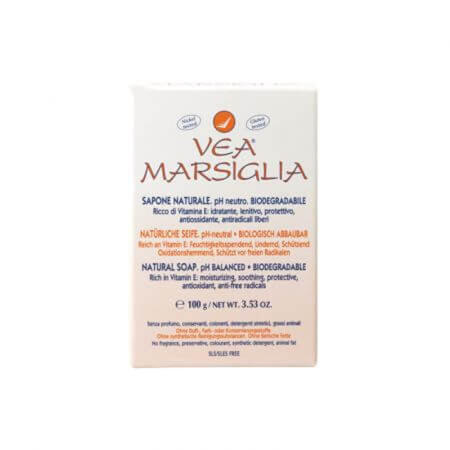 Natürliche, biologisch abbaubare Seife, Vea Marsiglia, 100 g, Hulka
