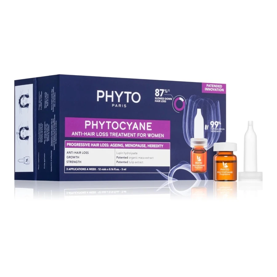 Haaruitval behandeling voor vrouwen Phytocyane, 12 x 5 ml, Phyto