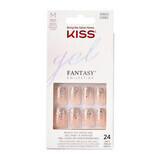 Fantasy Glitter Gel Falsche Nägel, Fantasievoll Medium Squoval, Kiss