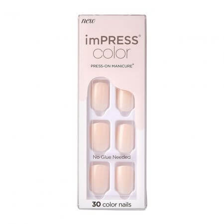 Kunstnagels Impress, Point Pink Short Squoval, Kiss