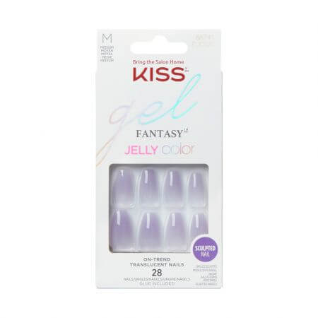 Uñas postizas Fantasy Jelly, Mediana Coffin, Kiss