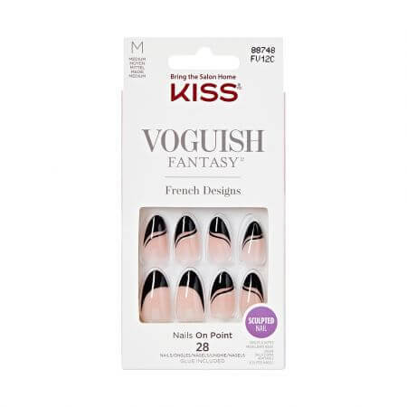 Voguish Fantasy künstliche Fingernägel, Medium Almond, Kiss