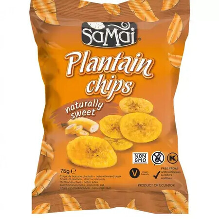 Chipsuri din banane, 75 g, SaMai