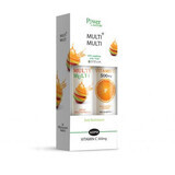 Pachet Multi+Multi Stevia 24 tablete + Vitamina C 500 mg 20 tablete, tablete efervescente, Power of Nature