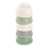 Milk powder container with 4 compartments, Sage Green, Beaba