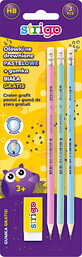 Strigo Set 3 creioane pastel cu gumă de șters, 3 buc