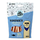 Recompense cu pui si peste pentru caini Sandwich Chicken with Fish, 500 g, Mr. Bandit