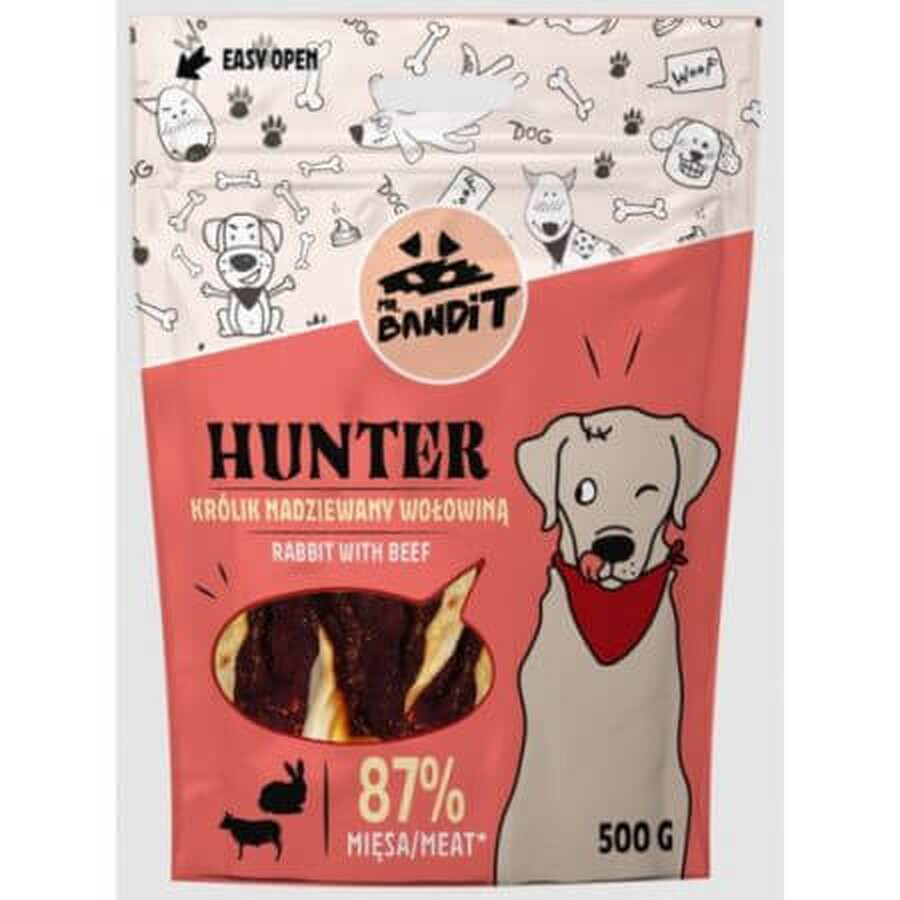 Recompense cu vita si iepure pentru caini Hunter, 500 g, Mr. Bandit