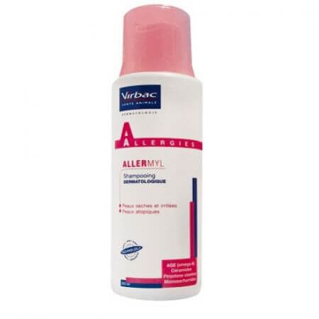 Sampon antidermatotic cu efect calmant, antiprurit si antialergic pentru caini si pisici Allermyl, 200 ml, Virbac