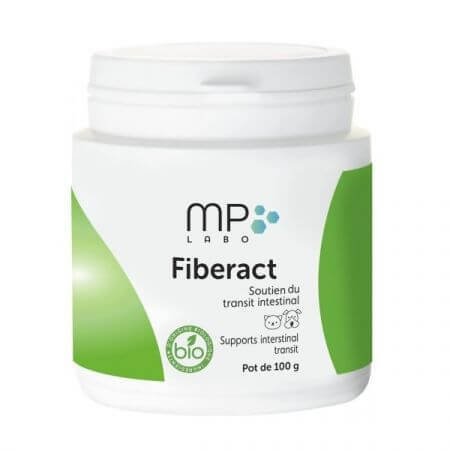 Supliment pentru sustinerea tranzitului intestinal la caini si pisici Fiberact Bio pulbere, 100 g, Mp Labo