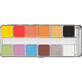 Paleta fard cremos de pictat fata si corp Kryolan Pintura Water Color Palette 12 culorii 40ml