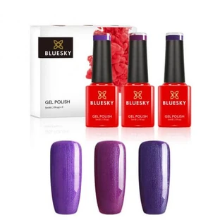 Bluesky Perfekte Lila Mini-Trio semi-permanente Nagellack Set 3x5ml
