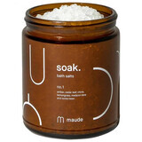 Sare de baie hranitoare cu ambra, cedru, lemongrass si tonka Soak no.1, 226.8 g, Maude