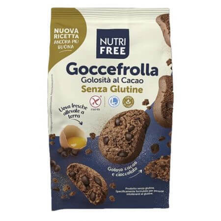 Glutenfreie Kekse mit Schokoladenstückchen Goccefrolla, 300 g, Nutrifree