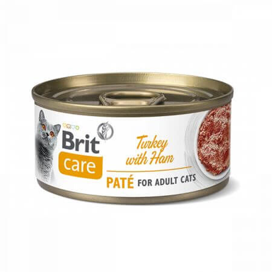 Katzennassfutter mit Pute und Schinken für Katzen Brit Care Cat, 85 g, Brit