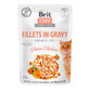 Nassfutter mit H&#252;hnerfilets f&#252;r Katzen Brit Care Fillets in Gravy Choice Huhn, 85 g, Brit