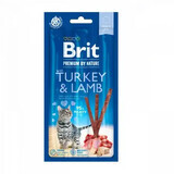 Recompense cu miel si curcan pentru pisici Premium By Nature Cat Sticks, 3 bucati, Brit