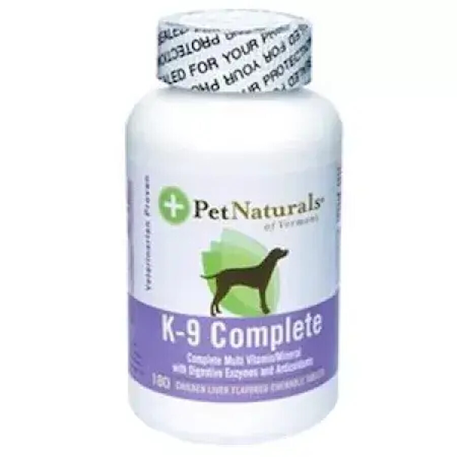 Integratore completo per cani K-9, 180 compresse, prodotti naturali per animali domestici