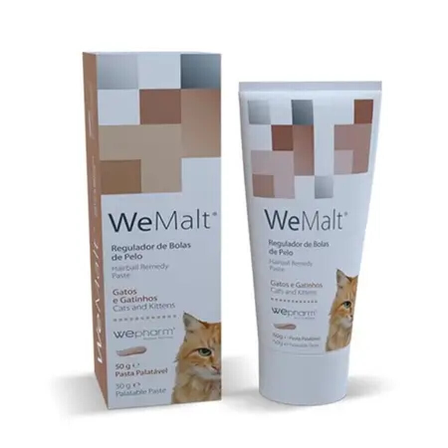 WeMalt palatable paste for cats against trichobezoars, 50 g, WePharm