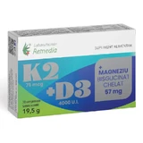 K2+D3+Magnesiumbisglycinat-Chelat, 57 mg, 30 Tabletten, Remedia