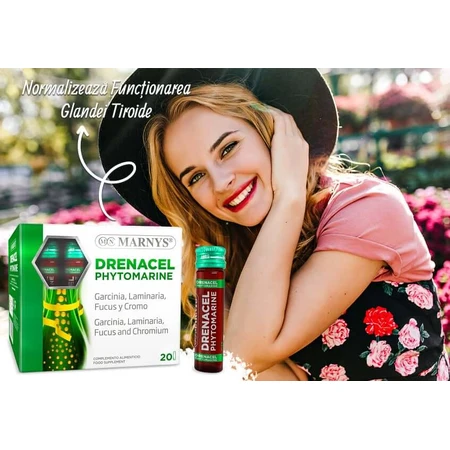 Drenacel Phytomarine mit Garcinia Cambogia + Fucus + Laminaria + Chrom, 20 Ampullen, Marnys