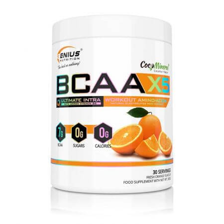 BCAA-X5 Orange, 360 g, Genius Nutrition