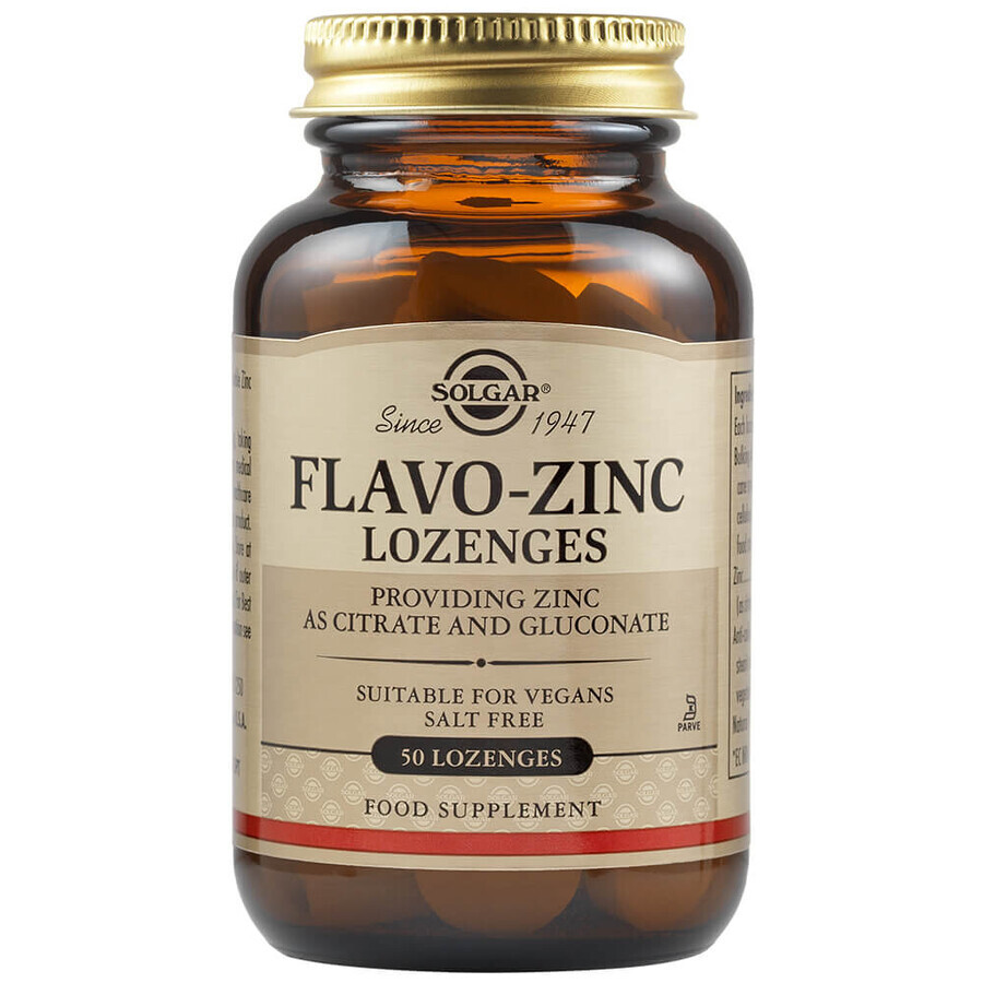 Flavo Zinc 23 mg, 50 tablete, Solgar