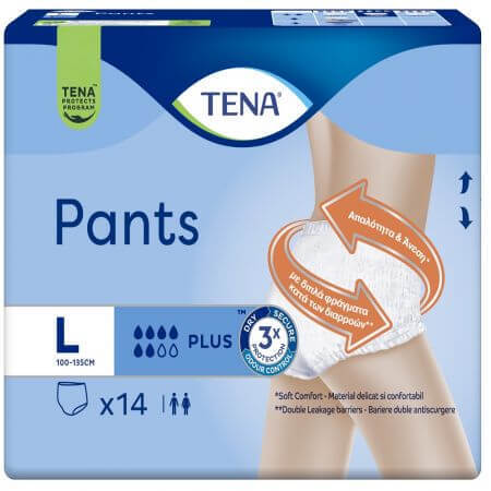 Pants Plus Large Strumpfhosen für Erwachsene, 14 Stück, Tena