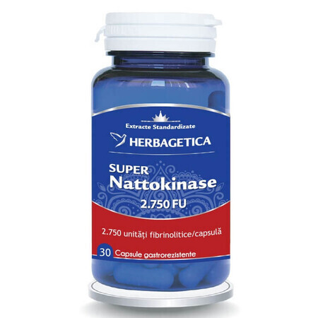 Super Nattokinase, 2750 FU, 30 capsule, Herbagetica