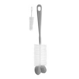 Bottle and teat brush with sponge, Grey, BabyOno