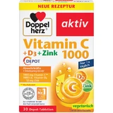 Vitamin C 1000 mg + D3 + Zink, 30 Tabletten, Doppelherz
