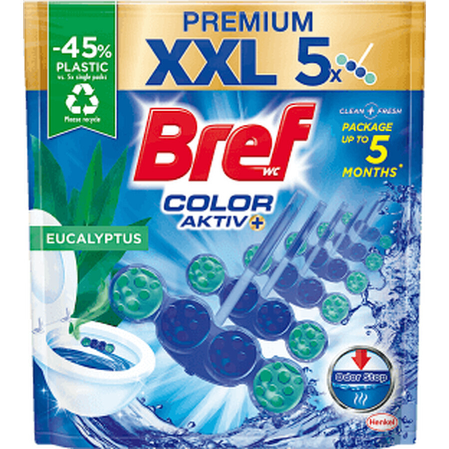 Bref Odorizant wc color activ eucalipt, 5 buc