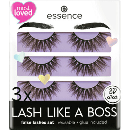 Essence LASH LIKE A BOSS Set gene false 02, 3 buc