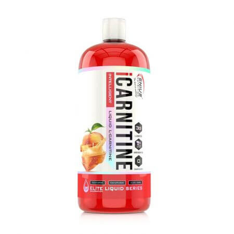 Carnitina lichida cu aroma de piersici iCarnitine Liquid, 1000 ml, Genius Nutrition