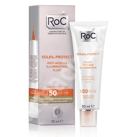 Fluid anti-age iluminator SPF 50 Soleil-Protect, 50 ml, Roc