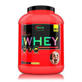 Pudra proteica cu aroma de biscuiti cu crema iWhey Cookies & Cream, 2000 g, Genius Nutrition