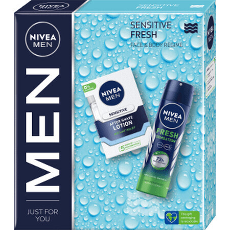 Nivea MEN Set cadou SENSITIVE FRESH after shave + deodorant, 1 buc