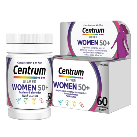 Centrum Silver 50+ pentru femei, 60 comprimate, Gsk