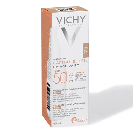 Vichy Capital Soleil Anti-Aging Zonbeschermingsvloeistof SPF 50+, 40 ml