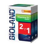Bioland Vitamin D3 Paket, 2000IU, 30+30 Tabletten, Biofarm