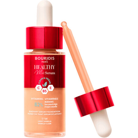 Bourjois Paris Fond de ten Serum Healthy Mix N 51 Light Vanilla, 1 buc