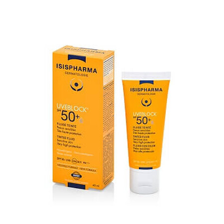 Isis Pharma UVEBLOCK Fluid nuanțator  SPF 50+ Tinted Fluid, 40 ml