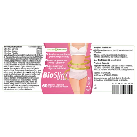 Bioslim Forte, 60 tablets, Health Dose