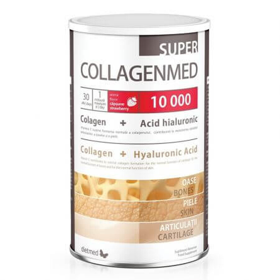 Collagenmed Super 10000, Capsune, 450 g, Dietmed